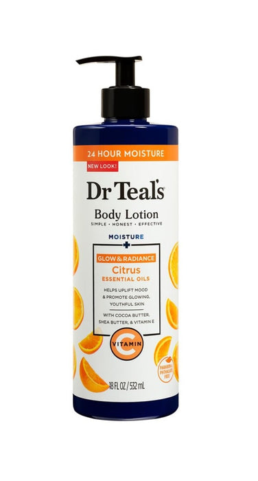 Dr Teal's Moisture Glow & Radiant Body Lotion with Vitamin C & Citrus Oil - 18oz