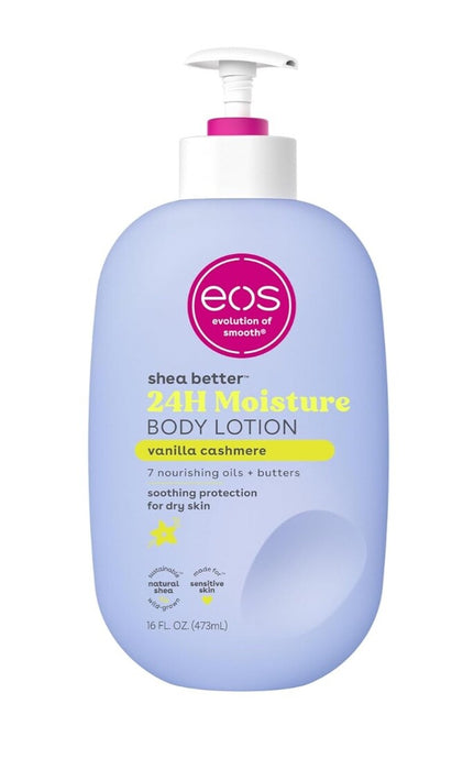 eos Shea Better Body Lotion- Vanilla Cashmere, 24-Hour Moisture Skin Care - 16oz