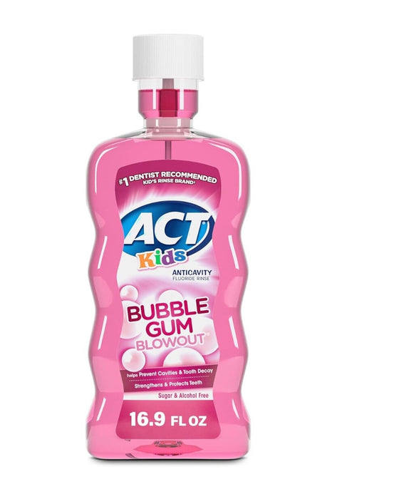 ACT Kids Bubblegum Anticavity Fluoride Mouthwash - 16.9oz