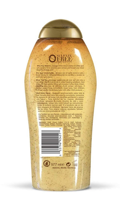 OGX Coconut & Coffee Smoothing Body Scrub - 19.5oz