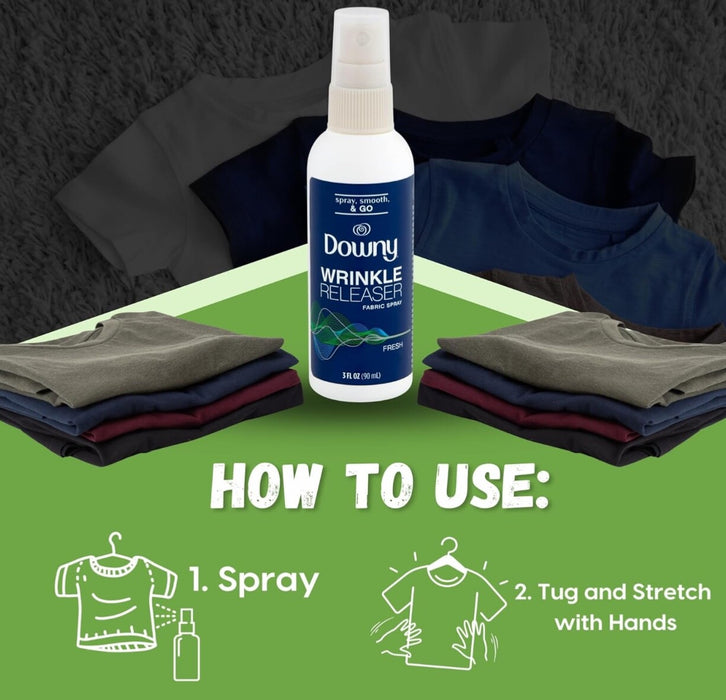 Downy Wrinkle Releaser Fabric Spray and Refresher Fresh Scent - 3 Pack