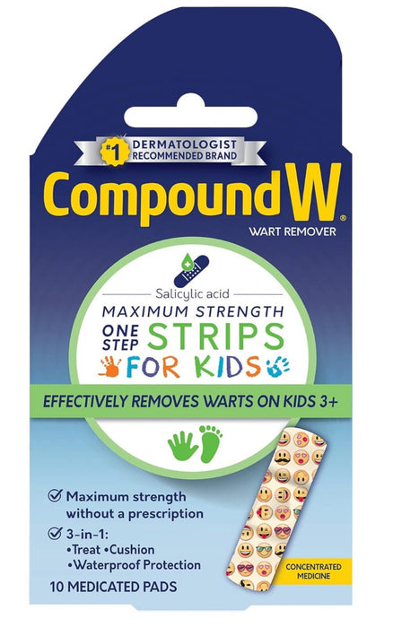 Compound Wart & Verruca Remover Plasters for Kids - 10ct