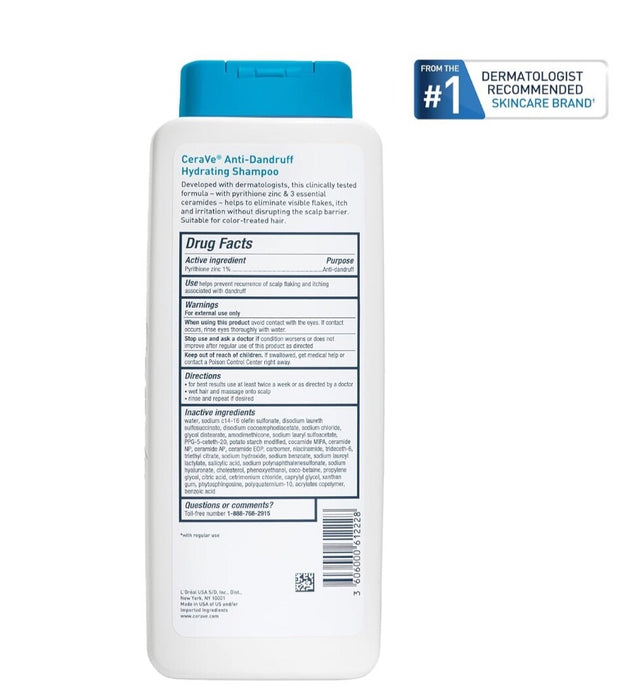 CeraVe Hydrating Anti Dandruff Shampoo - 12oz