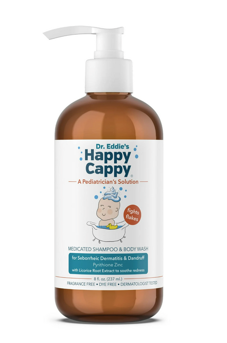 Dr. Eddie's Happy Cappy, Medicated Shampoo & Body Wash for Seborrheic Dermatitis & Dandruff -8oz