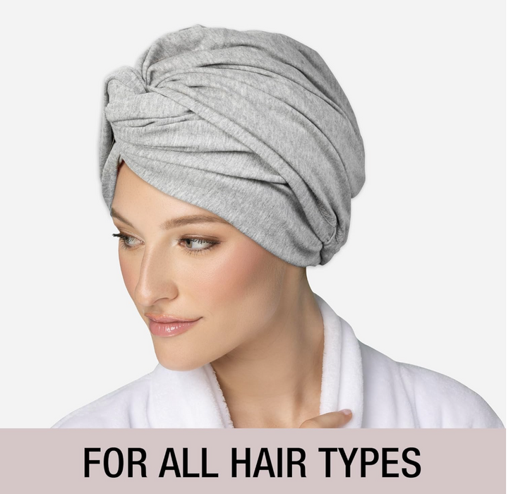 Conair Cotton Hair Drying T-Shirt Towel, Gentle Elasticized Ultra-Absorbent