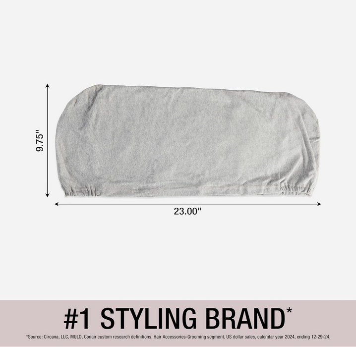 Conair Cotton Hair Drying T-Shirt Towel, Gentle Elasticized Ultra-Absorbent