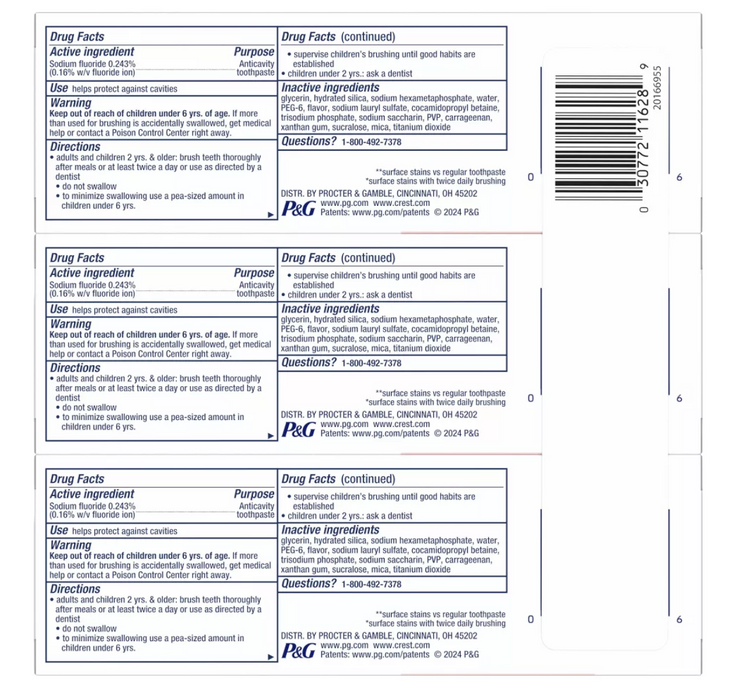 Crest 3D White Brilliance Toothpaste, Peppermint - 4.6 oz, 3 Pack