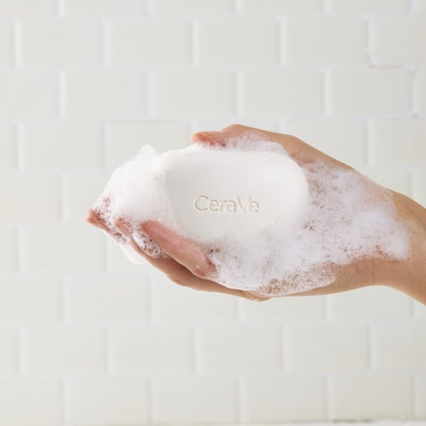 CeraVe Foaming Cleanser Bar for Oily Skin, Body and Face, Soap-free & Fragrance Free, 4.5 oz