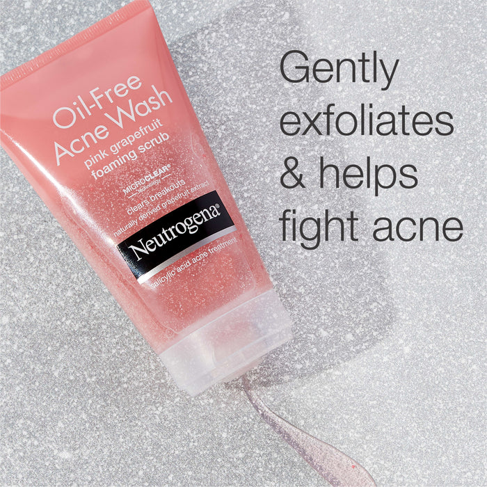 Neutrogena Oil-Free Acne Wash Pink Grapefruit Facial Scrub  4.2 fl oz