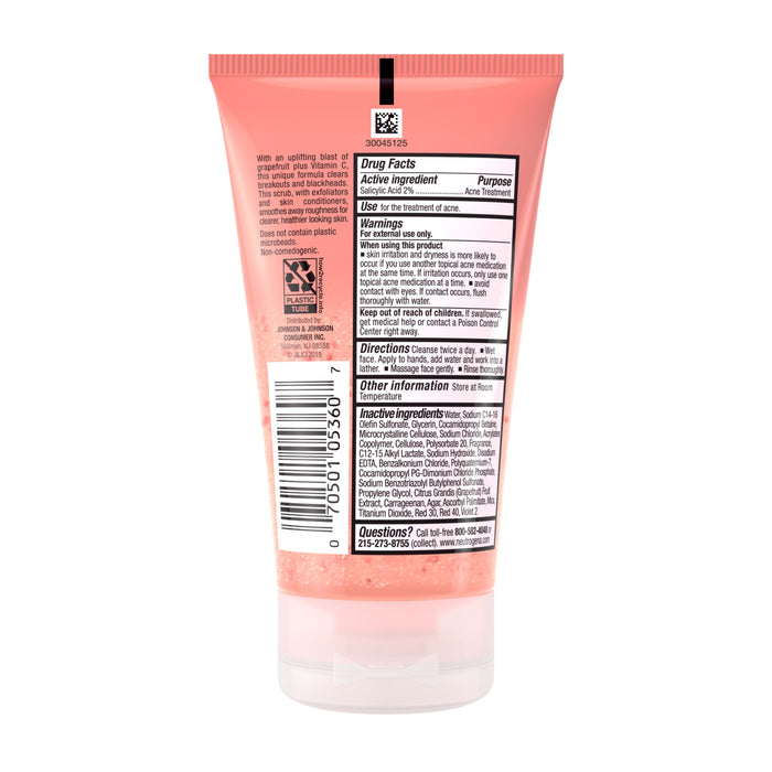 Neutrogena Oil-Free Acne Wash Pink Grapefruit Facial Scrub  4.2 fl oz