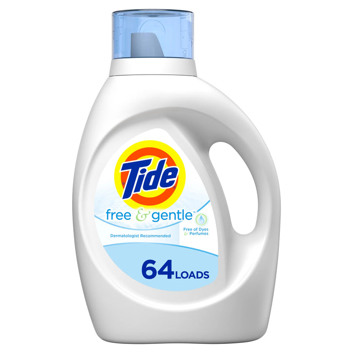 Tide Free & Gentle Non-HE, 64 Loads Liquid Laundry Detergent, 92 fl oz