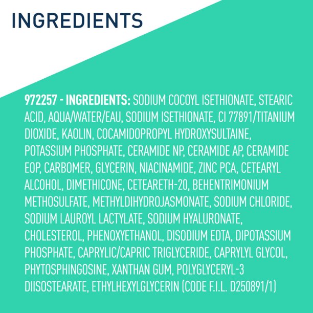 CeraVe Foaming Cleanser Bar for Oily Skin, Body and Face, Soap-free & Fragrance Free, 4.5 oz