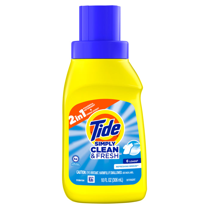 Tide Simply Clean & Fresh Liquid Laundry Detergent, Refreshing Breeze 10 fl oz