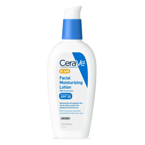 CeraVe AM Face Moisturizer with Broad Spectrum Protection, SPF 30, 3 fl oz