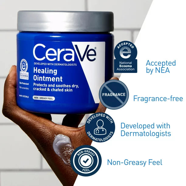CeraVe Healing Ointment, Protects and Soothes Cracked Skin 12 oz