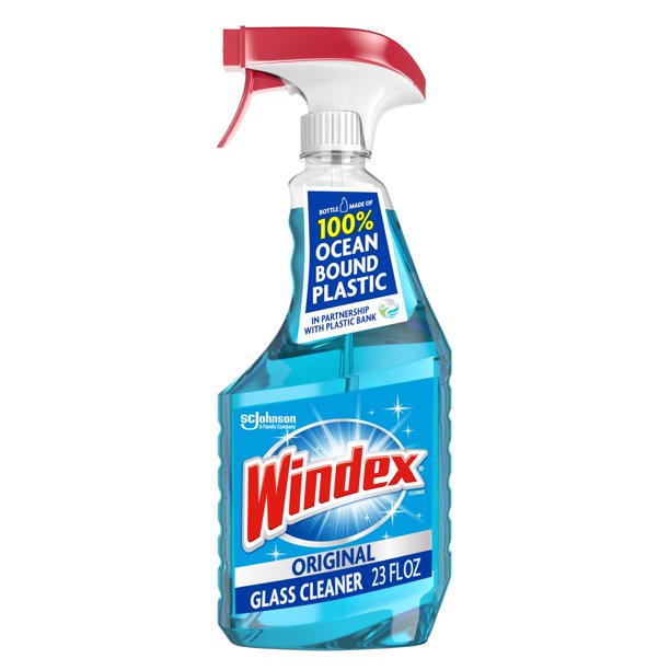 Windex Glass Cleaner Spray Bottle, Original Blue, 23 fl oz