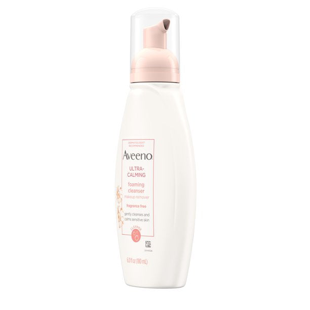 Aveeno Ultra-Calming Foaming Cleanser for Dry Sensitive Skin, Face Wash, 6 fl. oz