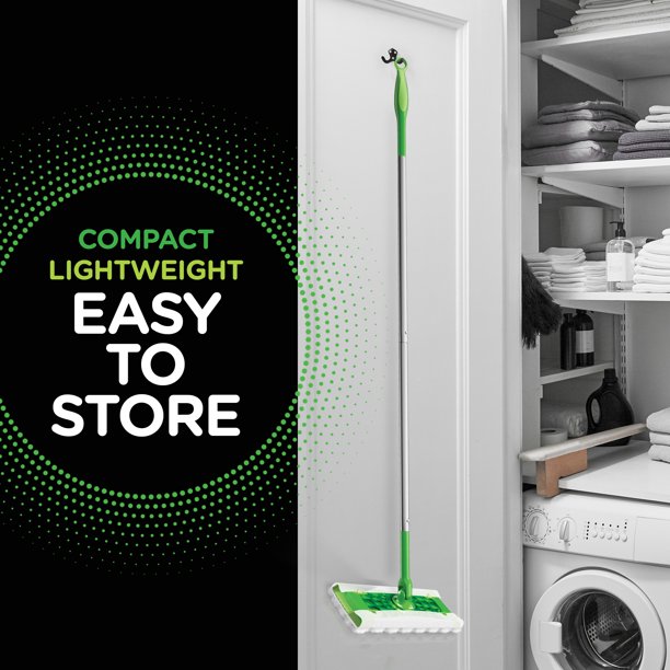 Swiffer Sweeper 2-in-1, Dry and Wet Multi Surface Floor Cleaner, Sweeping and Mopping Starter Kit. Includes 1 Mop + 10 Refills