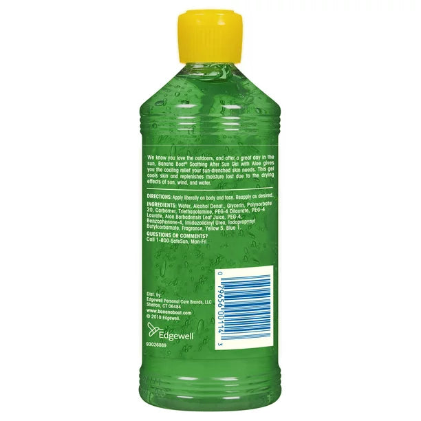 Banana Boat Soothing Aloe After Sun Gel with Aloe Vera, 16 oz