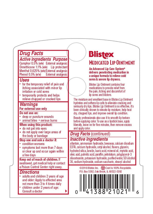 Blistex Medicated Lip Ointment - 6g