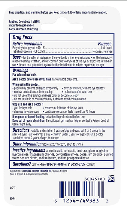 Visine Red Eye Hydrating Drops - 0.28oz