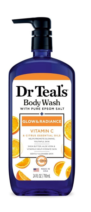 Dr Teal's Glow and Raidance Body Wash With Vitamin C & Essential Oils - 24oz