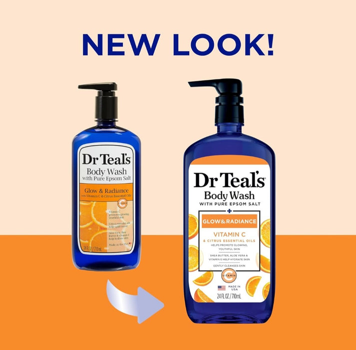 Dr Teal's Glow and Raidance Body Wash With Vitamin C & Essential Oils - 24oz