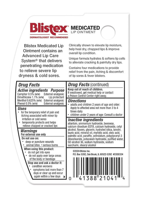 Blistex Medicated Lip Ointment -10g