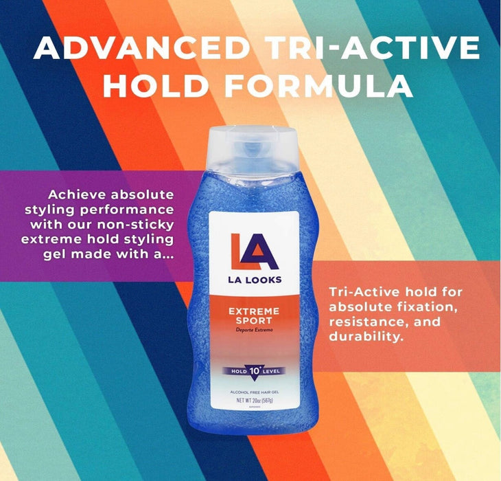 LA LOOKS Extreme Sport Alcohol Free Hair Gel  - 567g - 20oz