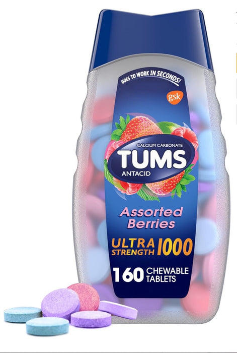 Tums Antacid Assorted Berries Ultra Strength - 160ct