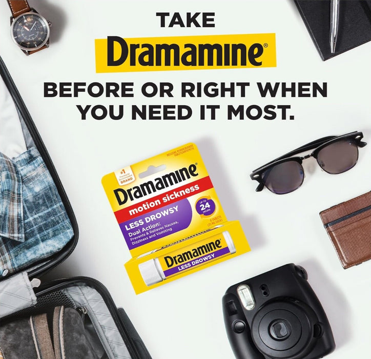 Dramamine Less Drowsy Motion Sickness Relief - 8 Tablets