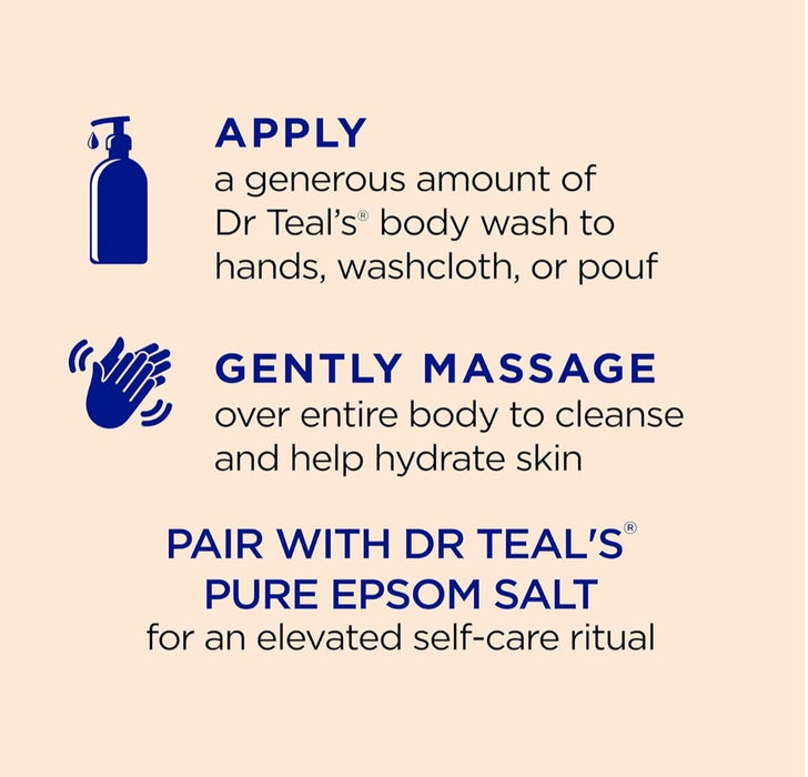 Dr Teal's Glow and Raidance Body Wash With Vitamin C & Essential Oils - 24oz