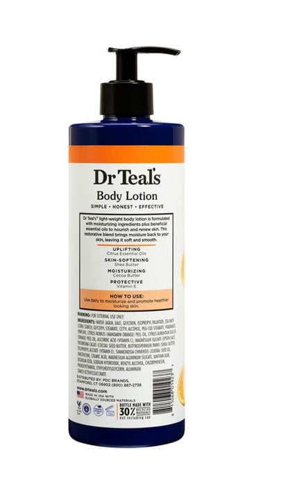 Dr Teal's Moisture Glow & Radiant Body Lotion with Vitamin C & Citrus Oil - 18oz