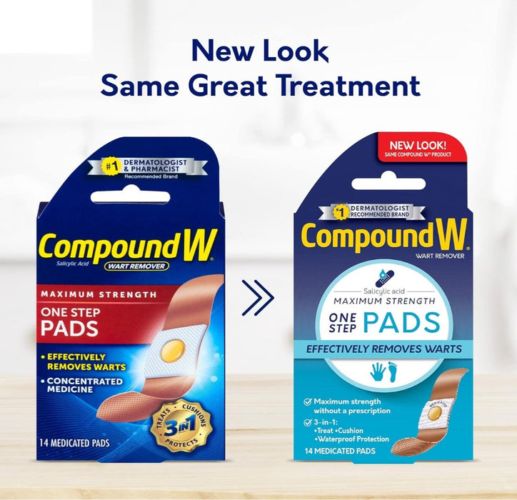 Compound W Wart Remover Maximum Strength One Step Pad - 14 Count
