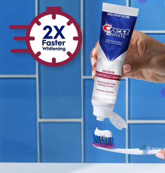 Crest 3D White Advanced Glamorous White Toothpaste - 3.3 oz x 2 pack