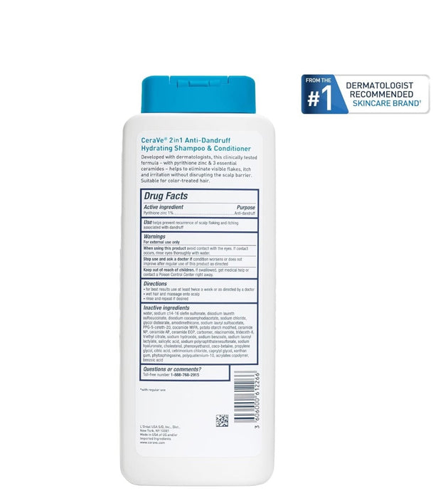 CeraVe Hydrating Anti Dandruff Shampoo & Conditioner  - 12oz