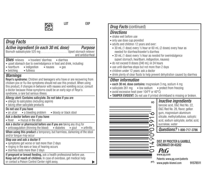 Pepto Bismol Original Liquid - 16oz