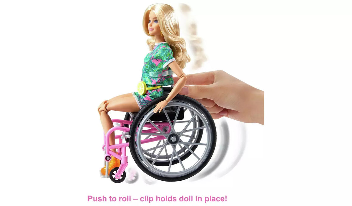 Barbie Fashionista Doll with Wheelchair and Ramp - 29cm