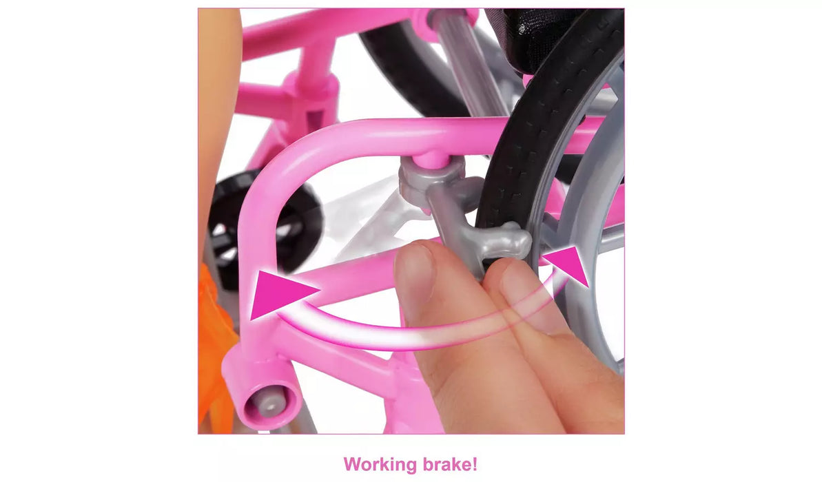 Barbie Fashionista Doll with Wheelchair and Ramp - 29cm