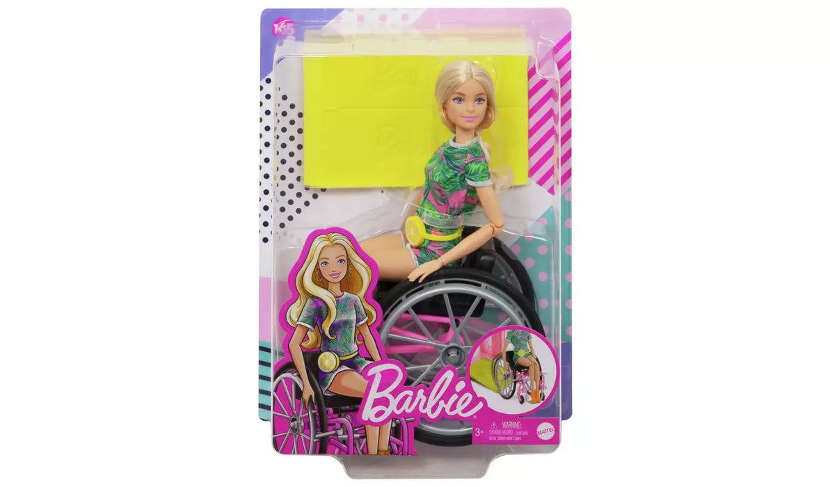Barbie Fashionista Doll with Wheelchair and Ramp - 29cm