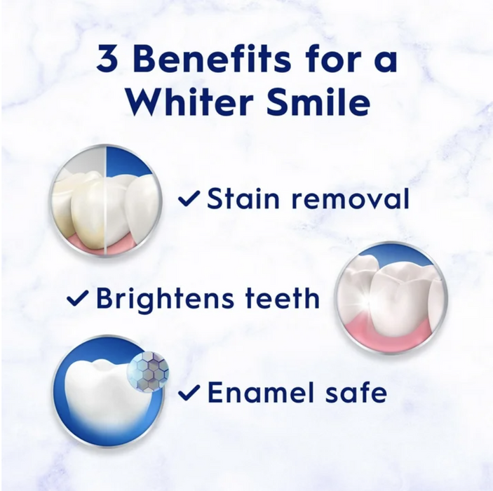 Crest 3D White Advanced Teeth Whitening Toothpaste, Radiant Mint - 3.3 oz, 3 Pack