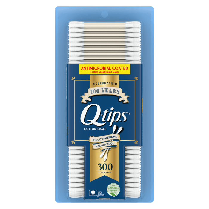 Q-tips Antimicrobial Cotton Swabs Antimicrobial, 300 Count