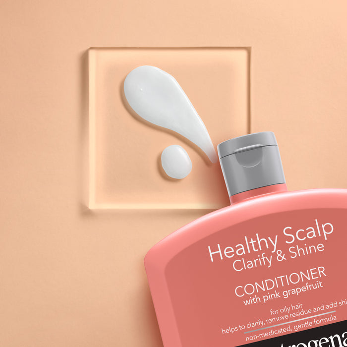 Neutrogena Conditioner for Oily Hair & Scalp with Pink Grapefruit, Healthy Scalp Clarify & Shine, Sulphate-Free Surfactants, Colour-Safe, 12 oz
