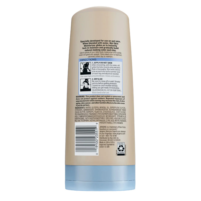 Jergens Natural Glow +FIRMING Sunless Tanning Wet Skin Body Lotion, Medium to Deep Skin Tone 7.5 fl oz