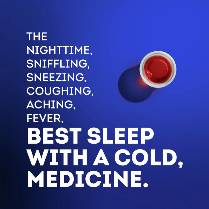 Vicks Nyquil, Night-time Cold & Flu Symptom Relief, Cherry, 12 fl oz