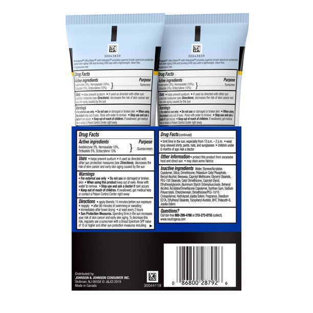 Neutrogena Ultra Sheer Dry-Touch Water Resistant Sunscreen SPF 45, 3 fl. oz, Pack of 2