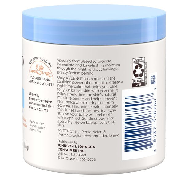 Aveeno Baby Eczema Therapy Nighttime Balm with Natural Oatmeal, 5.5 oz