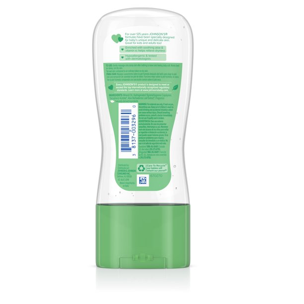 Johnson's Baby Oil Gel with Aloe Vera & Vitamin E  6.5 fl. oz